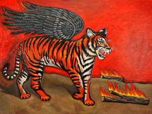 Avenging Tiger, Acrylic on Canvas, 30x40