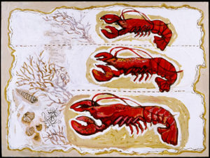 75 Year Old Lobster, Acrylic on Canvas