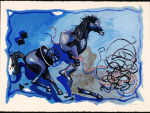 Broken Horse, Acrylic on Canvas, sold