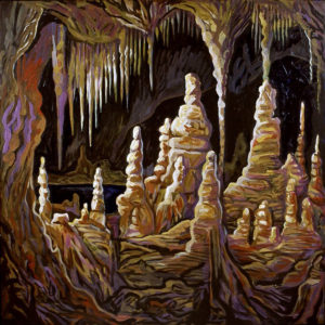 Caverns, Acrylic on Canvas