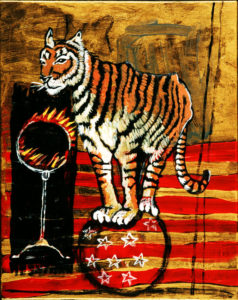 Circus Tiger, Acrylic on Canvas