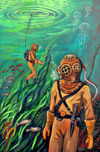Deep Blue Sea, Acrylic on Canvas
