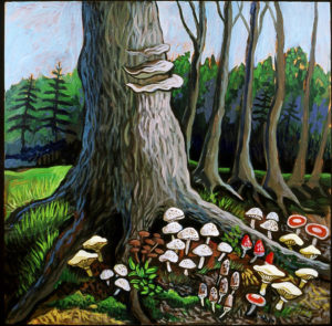 Mushroom Kingdom, Acrylic on Canvas