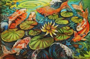 Pond Life, Acrylic on Canvas