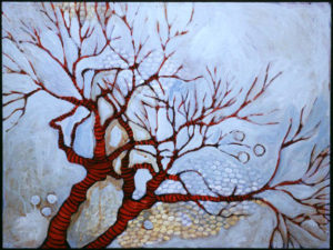Red Branch, Acrylic on Canvas