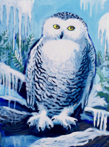 Snowy Owl, Acrylic on Canvas