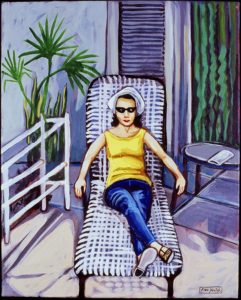 Woman With Sunglasses, Acrylic on Canvas