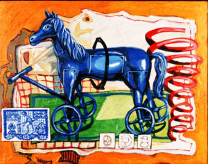 Blue Horse, Acrylic on Canvas, sold