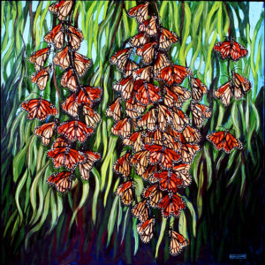 Monarch Butterflies, Acrylic on Canvas