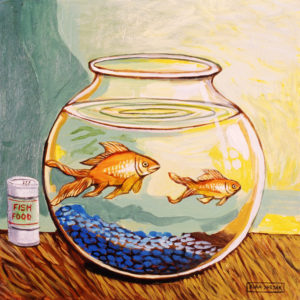 Life in a Fishbowl, Acrylic on Canvas, sold