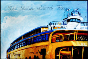Staten Island Ferry, Acrylic on Canvas