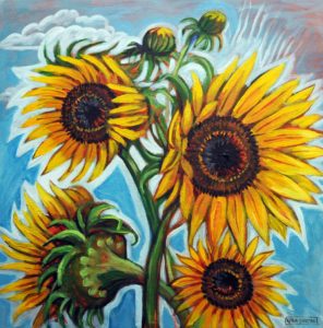 Sunflower Glow, Acrylic on Canvas