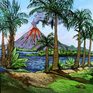 Volcanic Eruption, Acrylic on Canvas